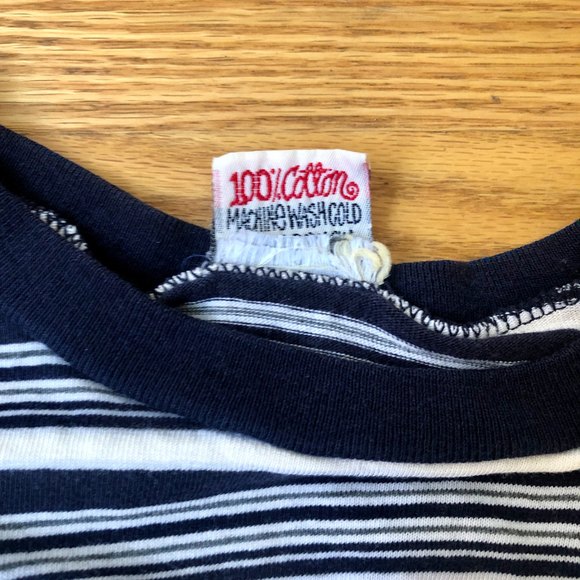 STUSSY vintage 90s grunge Y2K striped crew neck tee | Made in USA | Size Large - Picture 5 of 8